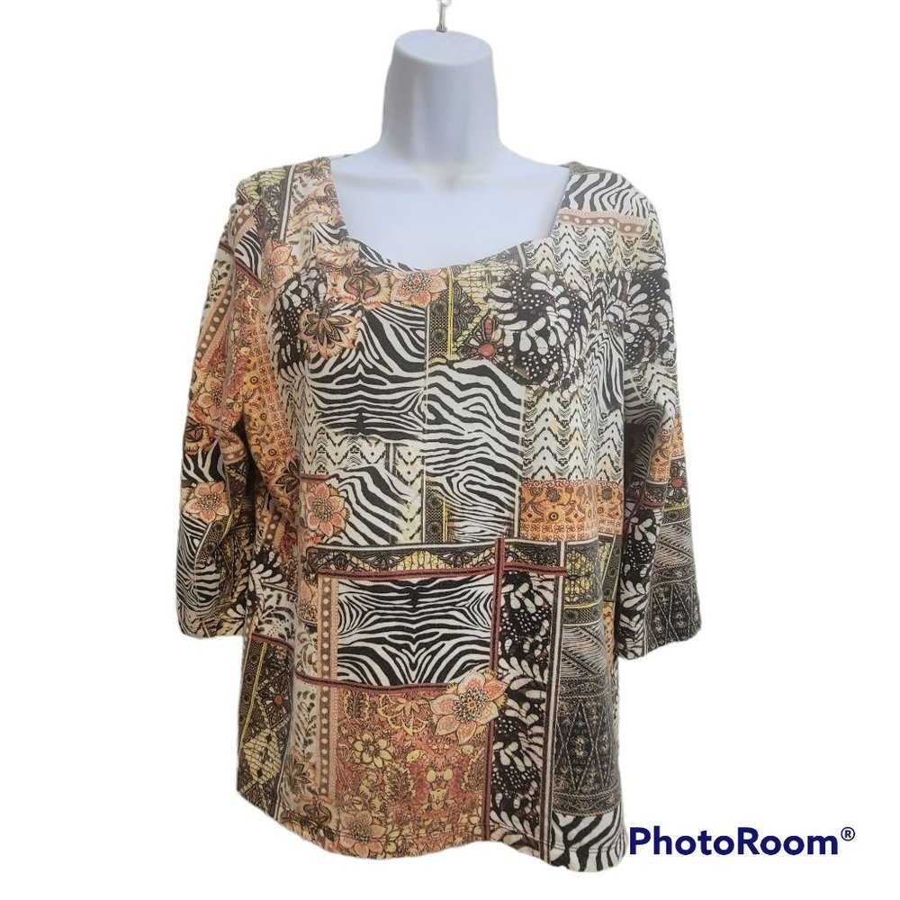 Chico's Women's Top Chico Size 2 (Large/12) EUC